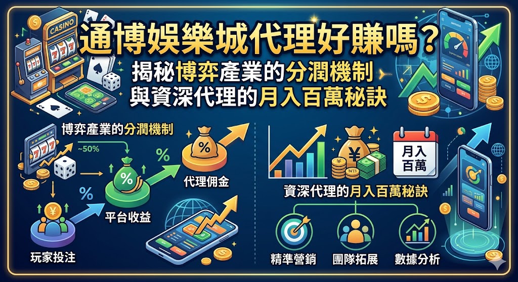 通博娛樂城代理好賺嗎？揭秘博弈產業的分潤機制與資深代理的月入百萬秘訣